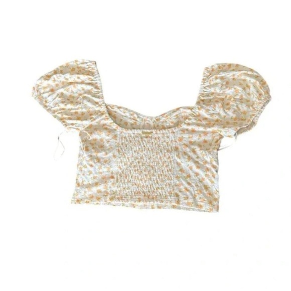 Billabong Cream and Yellow Floral Crop Top - Picture 2 of 2